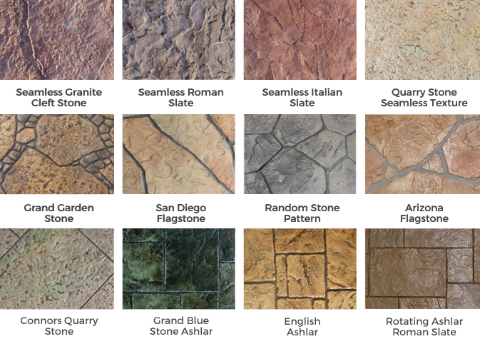 Rock and Natural Stone Stamped Concrete Patterns