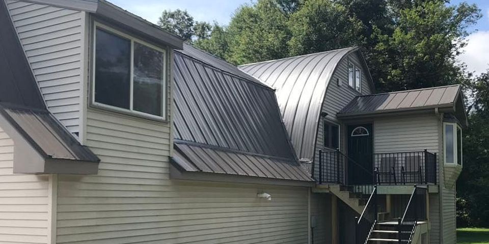 Standing seam metal roof photo