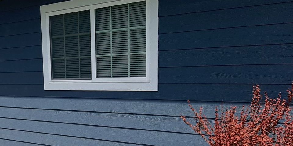 blue-siding-closeup photo
